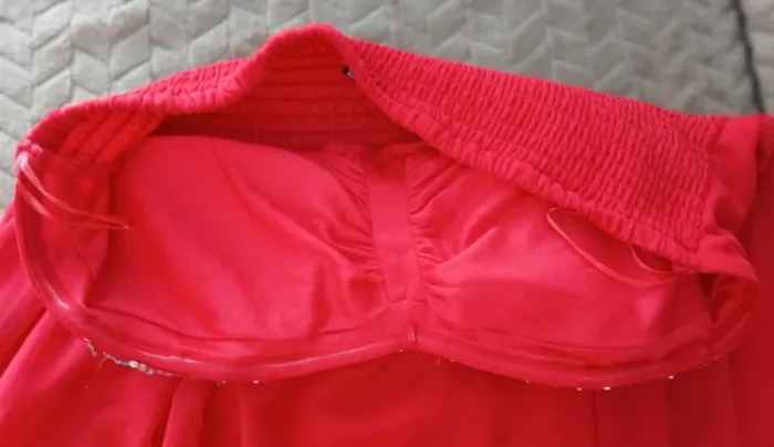Robe rouge bustier taille 44 - photo numéro 4