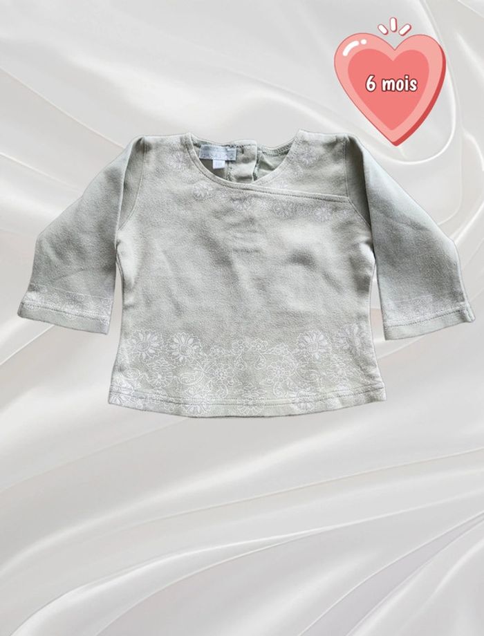 T-shirt haut manches longues fille 6 mois