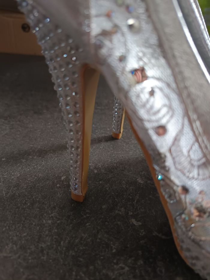 Escarpins gris strass 37 - photo numéro 7