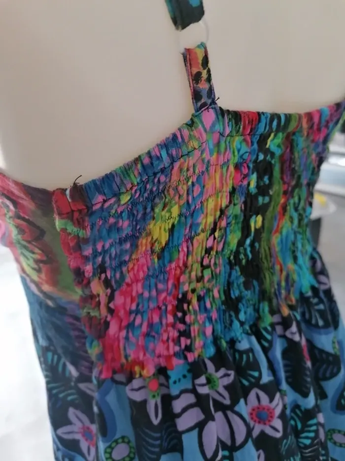 Robe d'été colorée à bretelles L - photo numéro 3