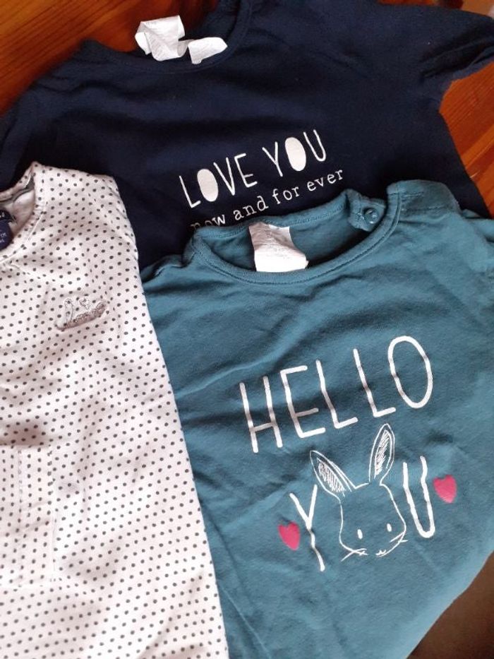 3 tee shirts manches longues