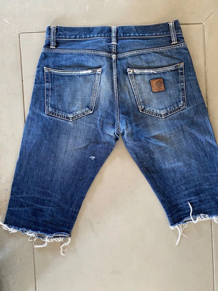 Bermuda short Carhartt en jeans bleu taille 36 / 38 - photo numéro 6