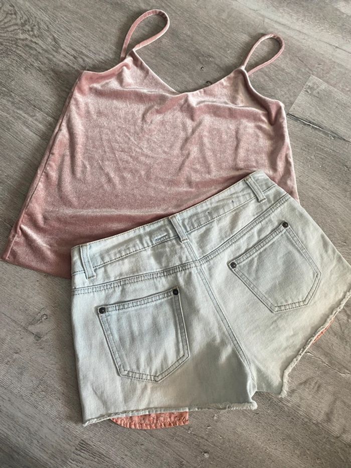 Ensemble short débardeur bretelles