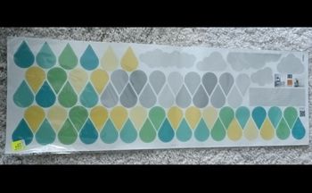 Stickers gouttes d'eaux et nuages walplus (pour décorer un mur ou bien un meuble)