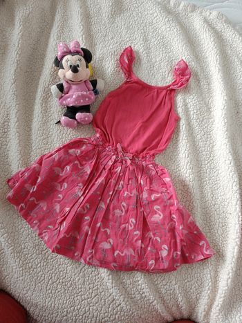 Robe à bretelles flamand rose