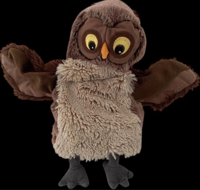 ❤️ Doudou Peluche Hibou Chouette Marionnette Marron IKEA