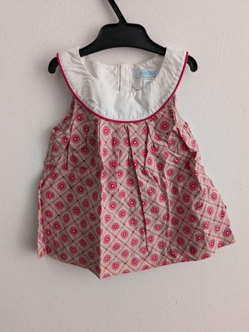 Robe obaibi 12 mois rose à fleurs