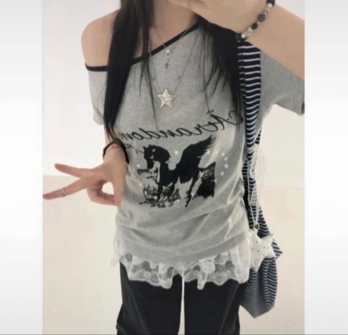 T-shirt à manches courtes avec imprimé de cheval de rêve, nouveau modèle d'été