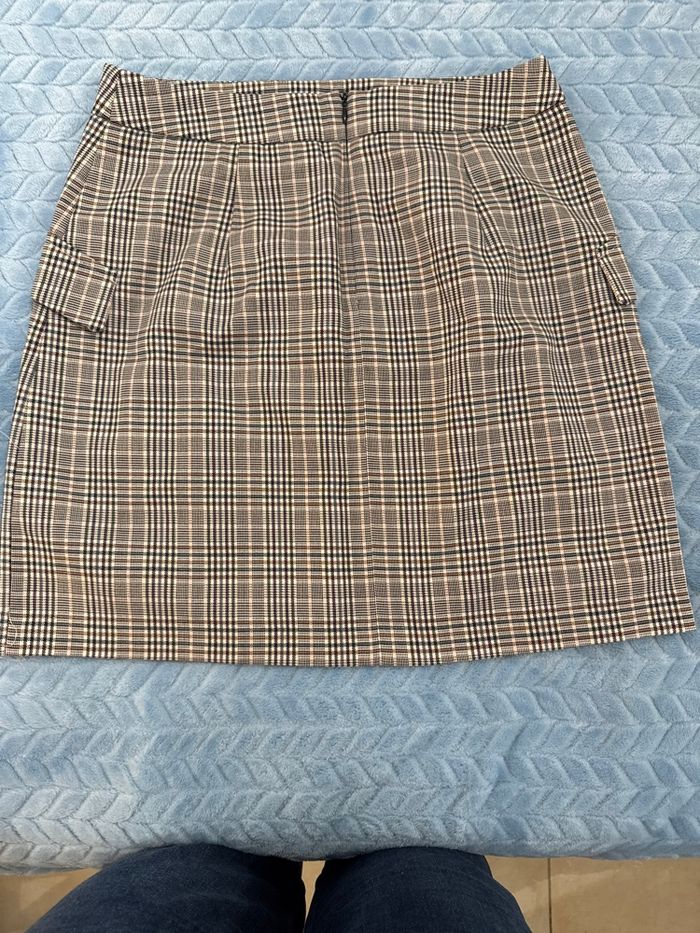 Jupe à carreaux marron - photo numéro 5