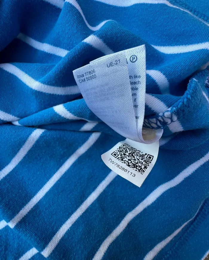 Polo tommy Hilfiger bleu rayé taille L - photo numéro 7