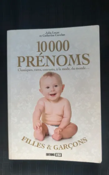 Livre des 10000 prénoms pour bébés  filles et garçons