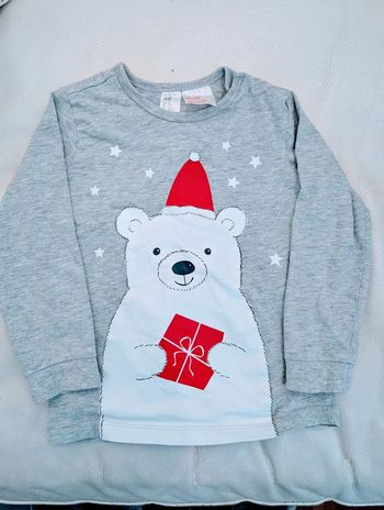 Tee shirt ours polaire Père Noël H&M neuf 2-3 ans
