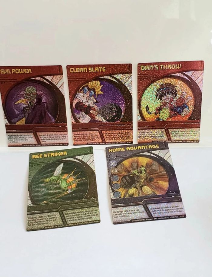 5 Bakugan Battle Brawlers Cards foil / cartes holographiques
