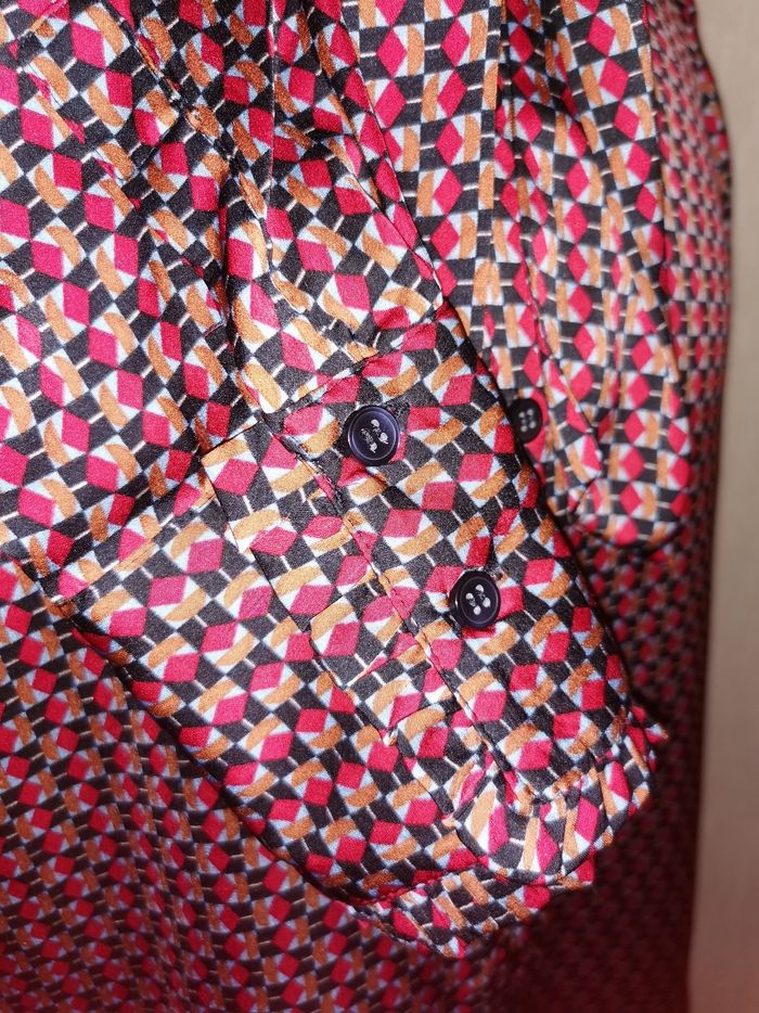 Chemisier à motifs à col lavallière Mango - photo numéro 4