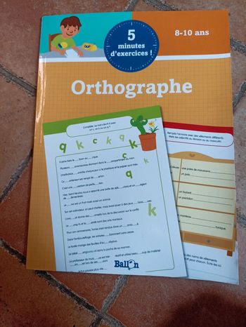 Cahier orthographe 8-10 ans