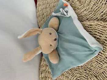 Lapin BABY NAT' Bio doudou bleu