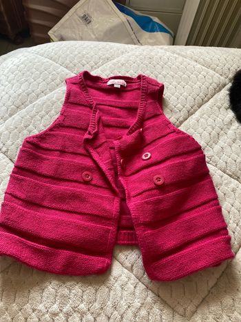 Gilet, rose, taille huit ans