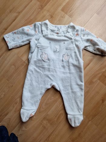 Pyjamas velours 1mois