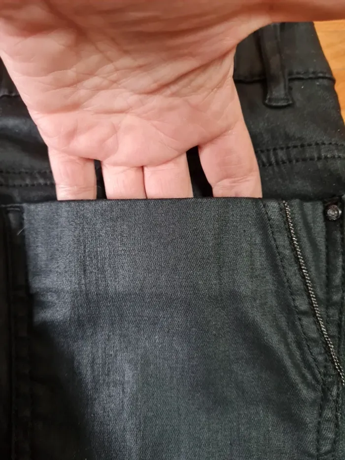Pantalon femme jegging taille basse IKKS T36 - photo numéro 7
