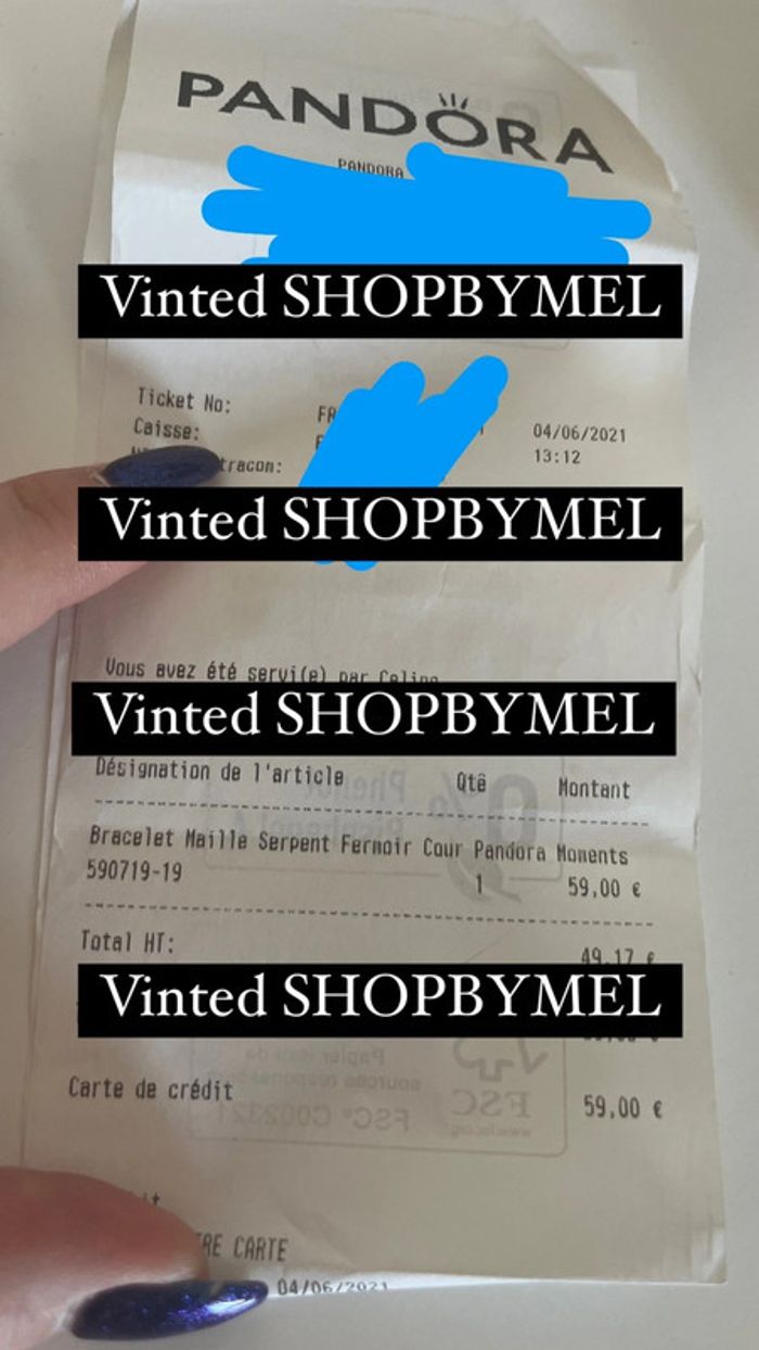 Bracelet Maille Serpent Fermoir Cœur Pandora Moments - photo numéro 15