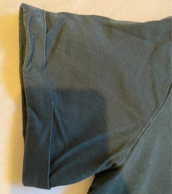 T-shirt vert foncé « merci » taille S - photo numéro 8