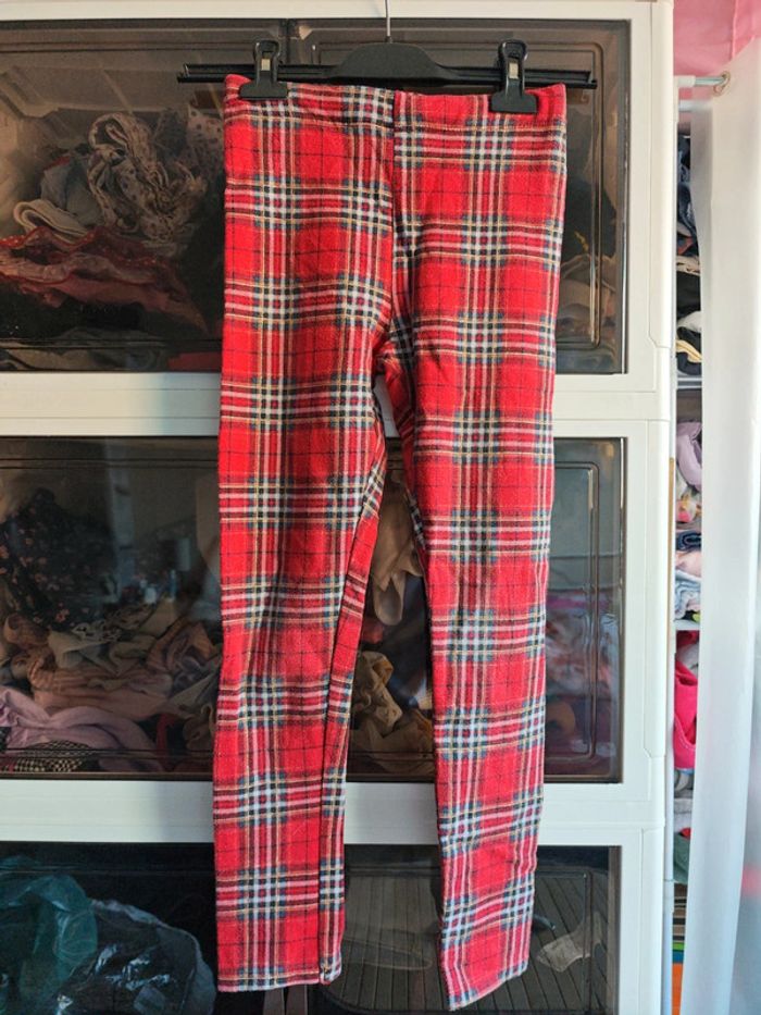 Legging fille à carreaux