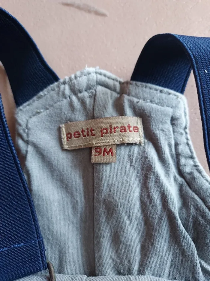 salopette en jeans 9 mois "petit pirate" - photo numéro 4