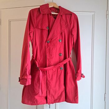 Trench rouge idéal mi saison Marque Tex Taille 40