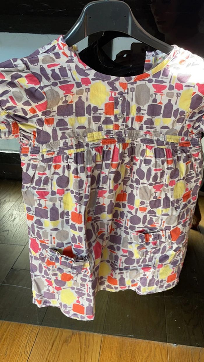 Jolie robe manches courtes 24 mois