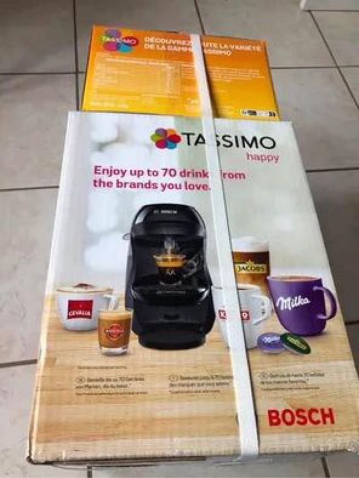 Cafetière Tassimo Happy Noire Bosch TAS1002N6 +3 Packs De T-discs neufs dans emballage - photo numéro 2