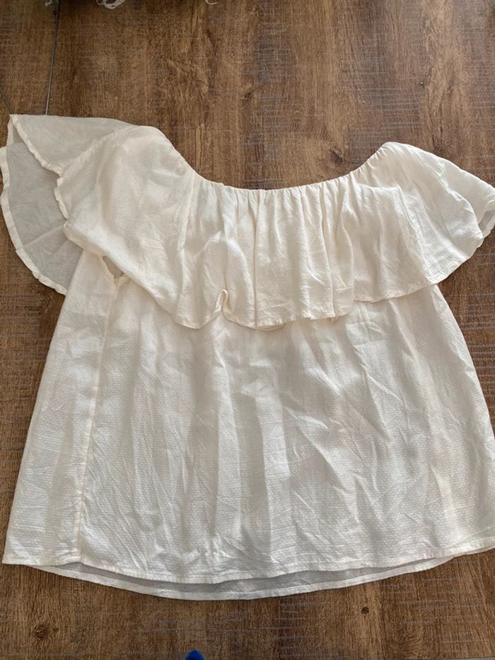Top blanc épaules dénudés taille 36 Pimkie - photo numéro 2