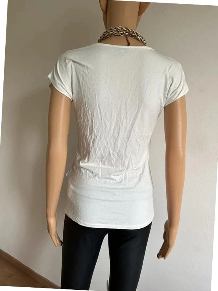 Teeshirt blanc à manches courtes Morgan taille M TBE - photo numéro 7