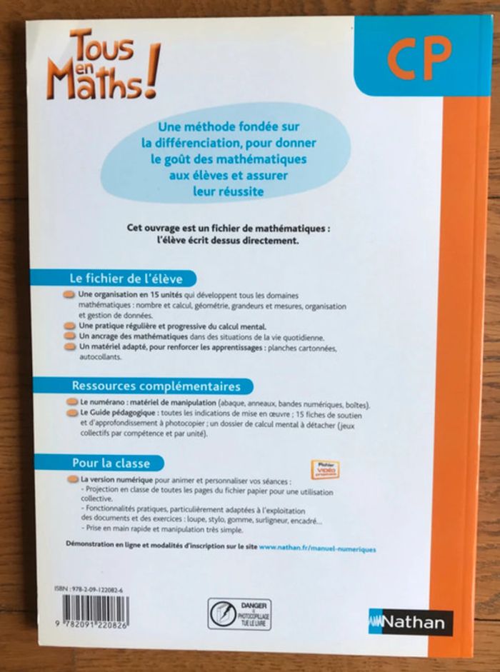 Tous en Maths CP - Fichier de l’élève - photo numéro 2