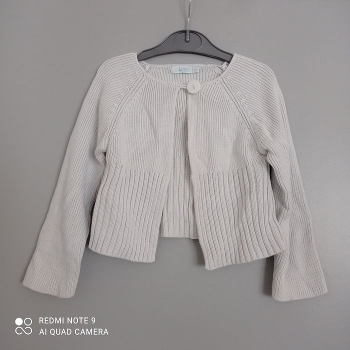 Boléro gilet blanc 2ans