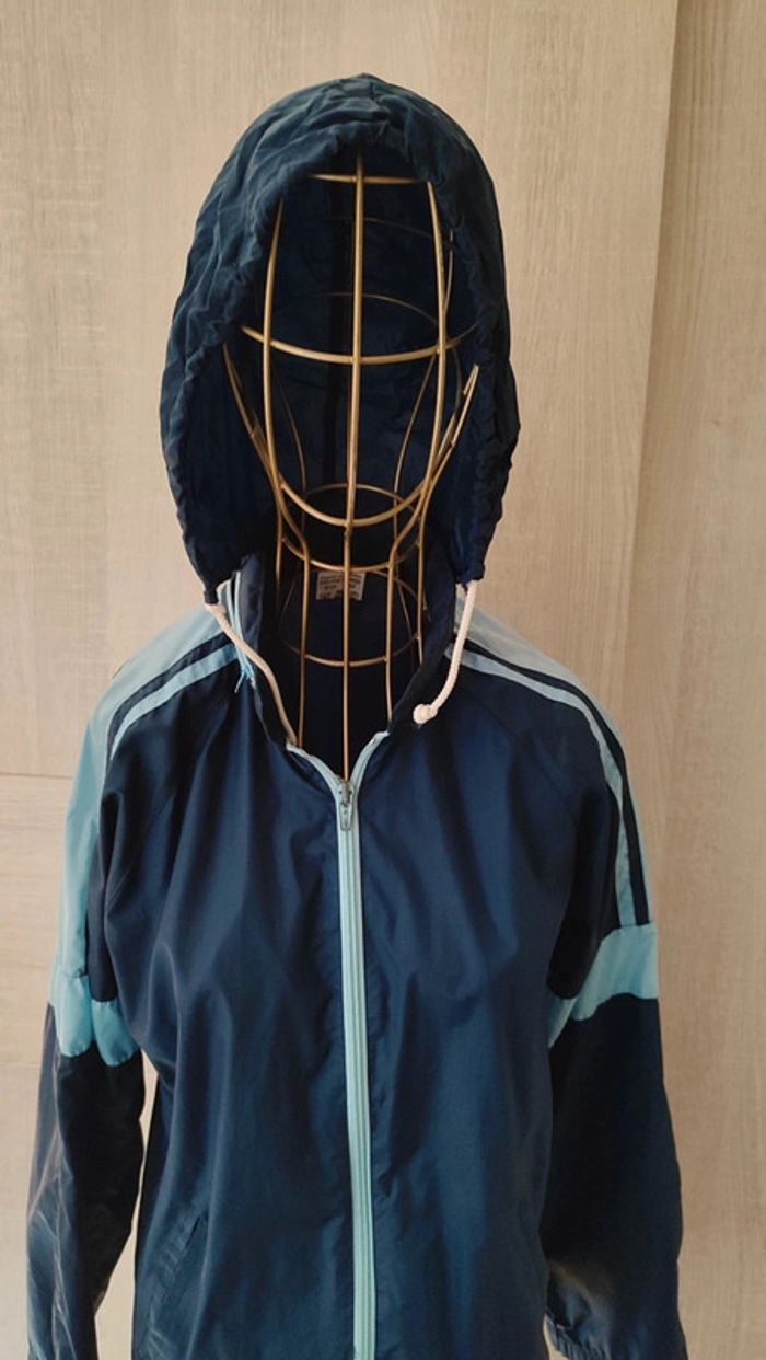 Veste Vintage Imperméable Bleu – Style K-Way – Taille 14 ans – TBE - photo numéro 3