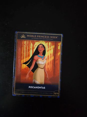 Carte disneyland paris collector/world princess week/pocahontas