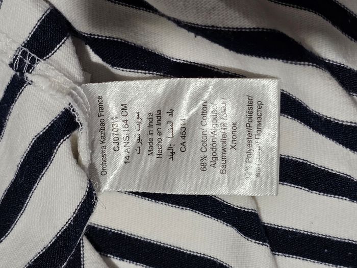 ORCHESTRA – Marinière Enfant 14 ans (164 cm) – Marine & Blanc - photo numéro 6