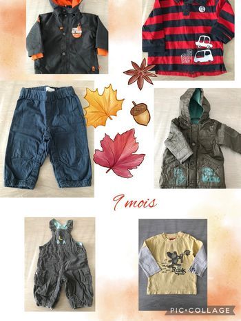 Lot 6 vêtements 9 mois bébé garçon