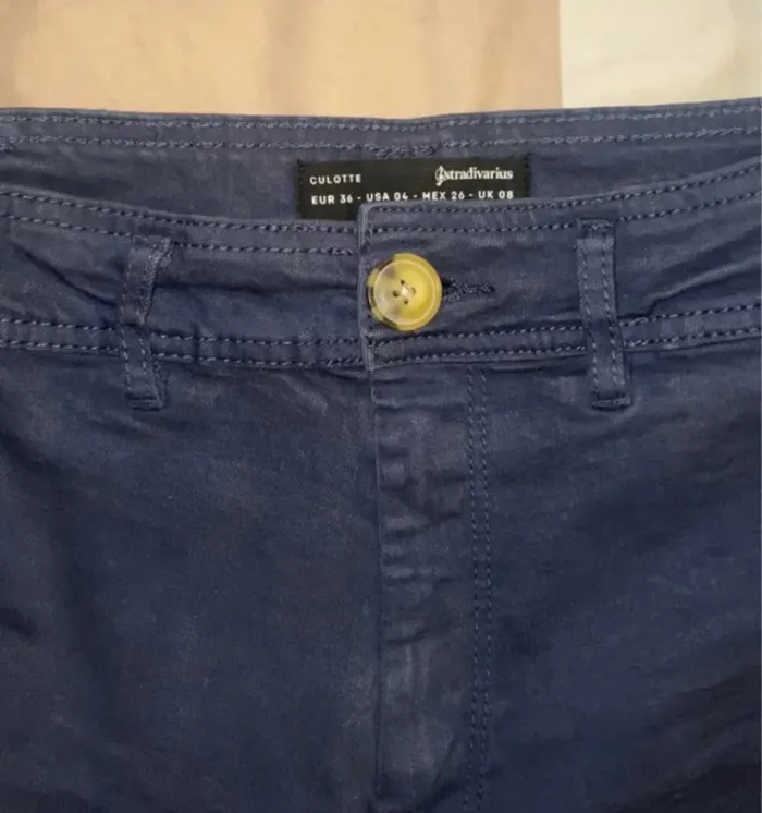 Pantalon stradivarius T36 bleu marine - photo numéro 3