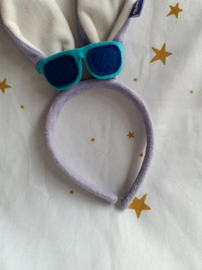 Serre tête headband oreille lapin bunnies Bunny rabbit violet parme purple milka lunette glasse - photo numéro 5