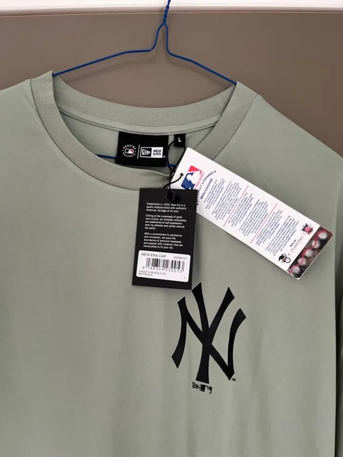 t-shirt homme manches courtes taille L New Era vert amande - photo numéro 5