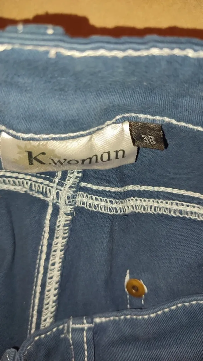 Jean taille basse bleu Kwoman T38 - photo numéro 3