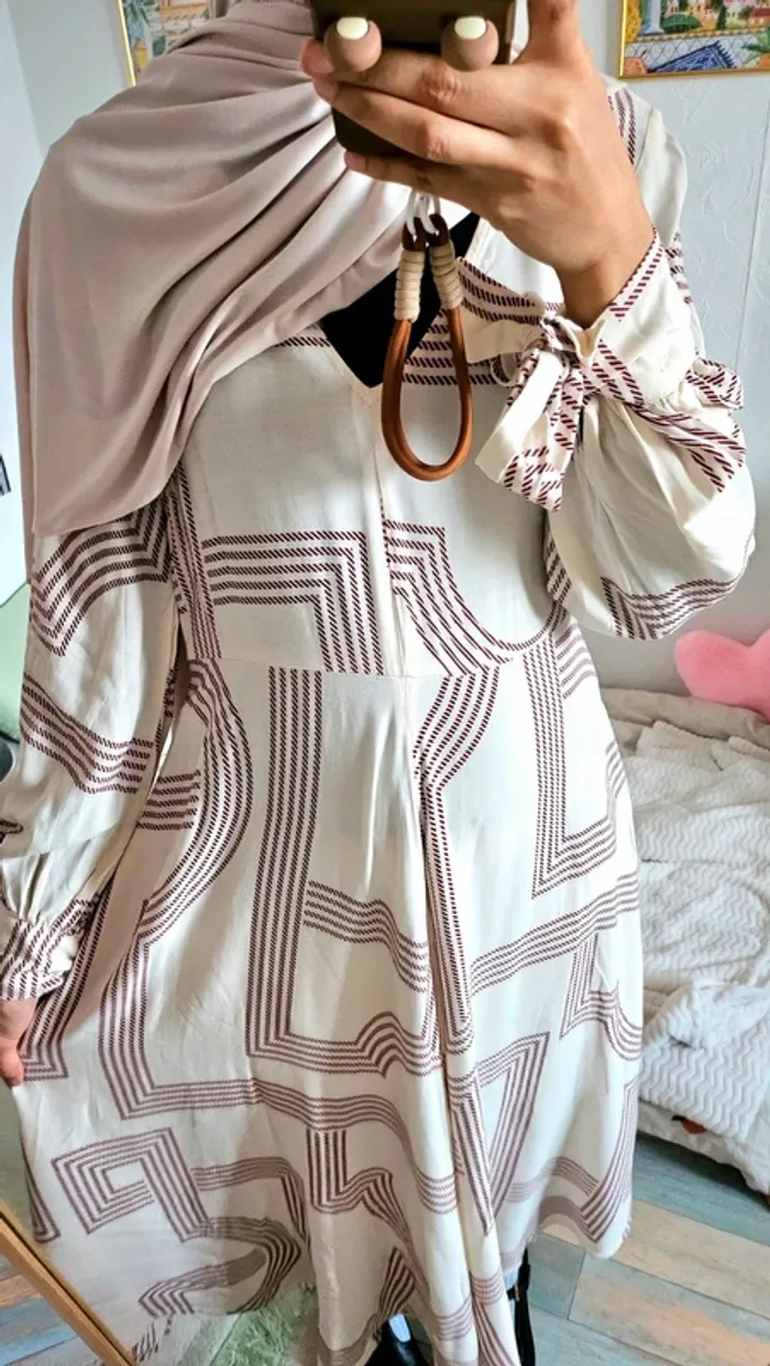 Robe fluide imprimée H&M - Taille 40 - photo numéro 4