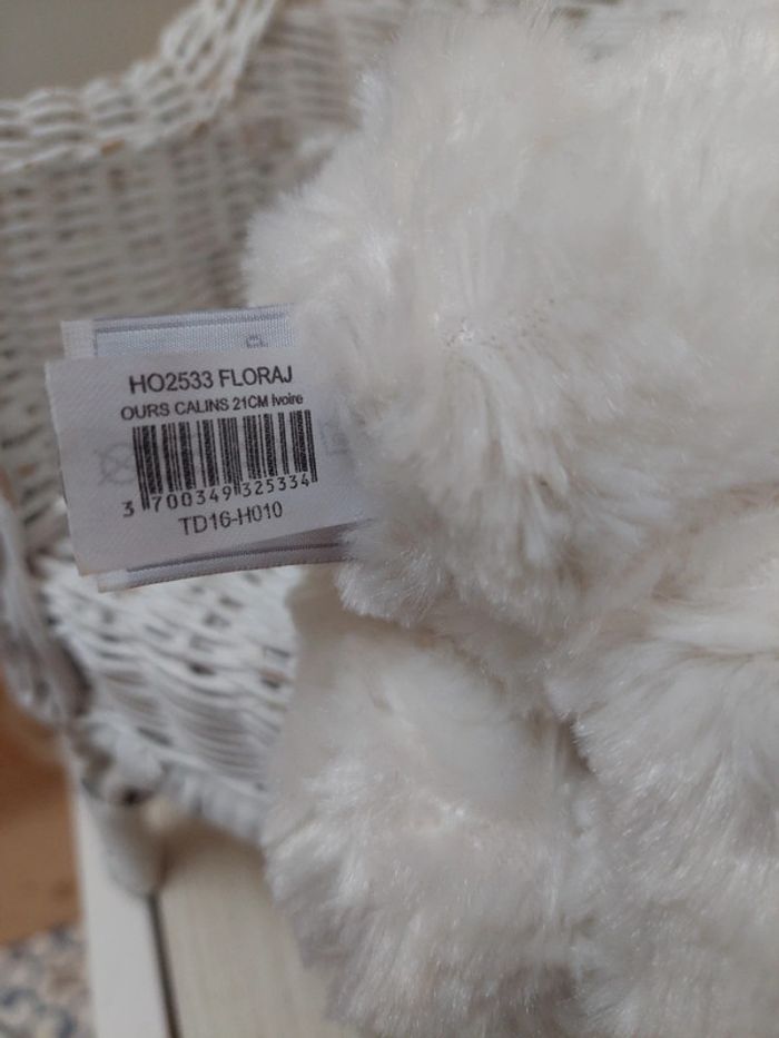 Histoire d'ours - peluche ourson blanc calins - photo numéro 6
