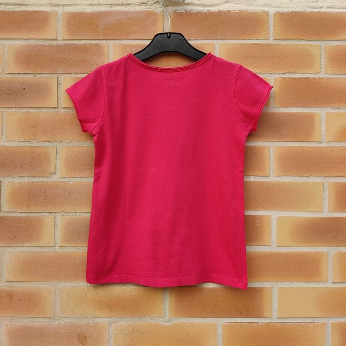 T-shirt fille 8 ans Okaïdi rose fuchsia comme neuf - photo numéro 2
