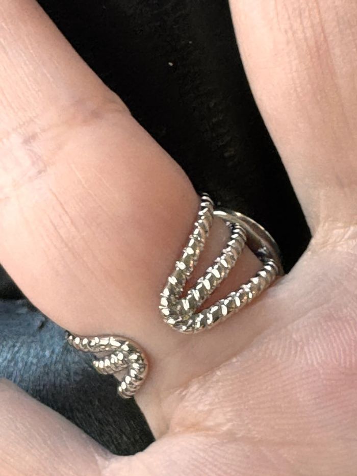 Bague large réglable acier inoxydable argent /or cœur ex-voto vierge croix - photo numéro 6