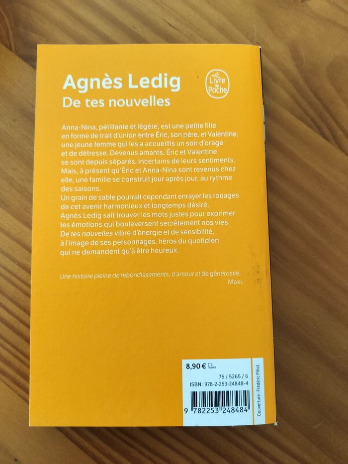 De tes nouvelles, Agnès Ledig. - photo numéro 2