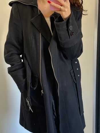 Manteau noir ceinture taille L