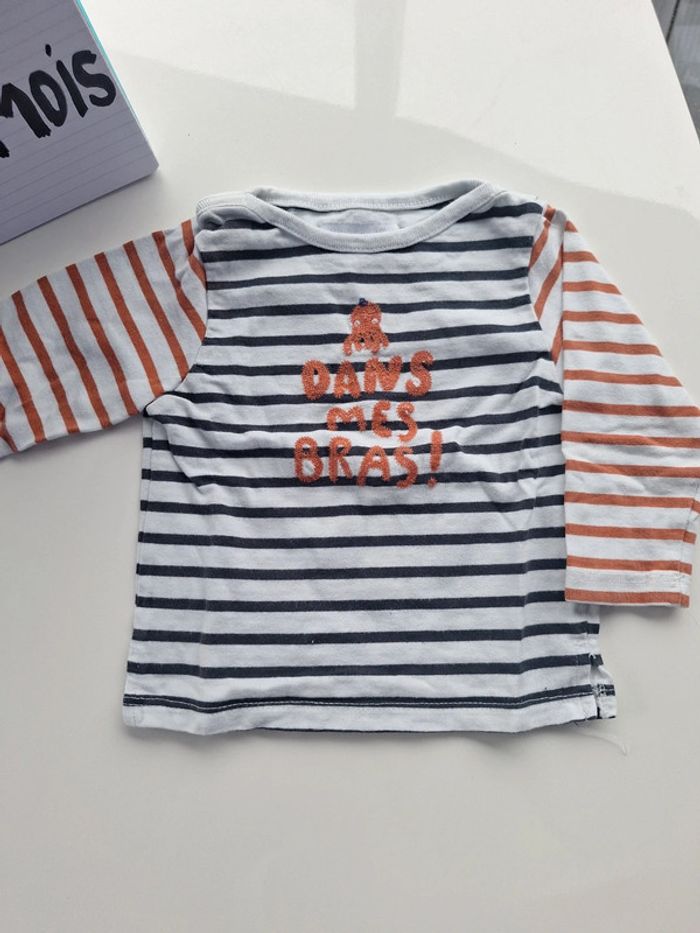 Tee-shirt manches longues 12 mois Cadet Roussel - photo numéro 2