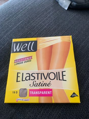 Collant elastivoile satiné transparent